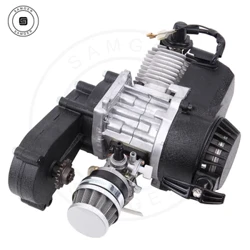 Samger 49cc 2-taktu kabatas velosipēda dzinējs Motocikla dzinējs Motora gaisa filtrs Pullstart Quad Pocket Bike Cross Bike ATV