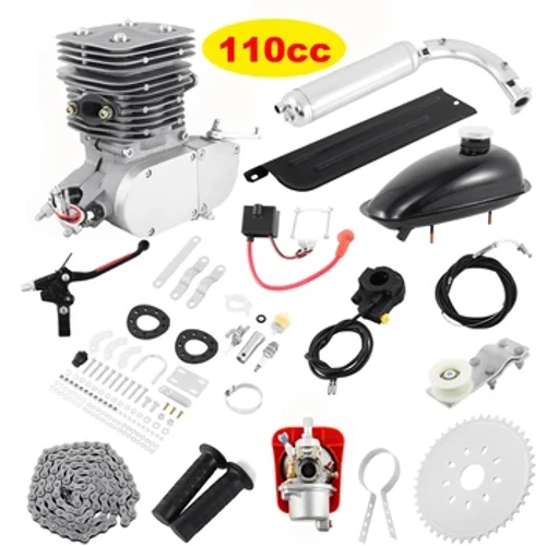Jalgrattamootori komplekt 110cc 80cc 50cc 2-takti DIY elektrikütuse mootoriga jalgratta MTB tõukeratta bensiinimootori komplekti jõuallikaga starter