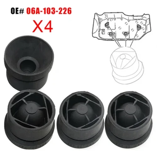 Audi A3 A6 VW Golf Mk5 Polo Passat B6 Touareg 1G Beetle uchun 2/4 dona 06A103226 Dvigatel qopqog'i yostig'i to'xtash joyini to'xtatuvchi tampon rozetkasi
