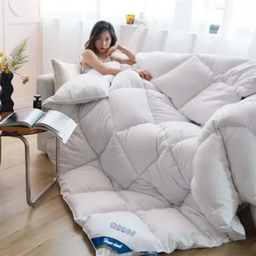 Thương Hiệu Cao Cấp Ngỗng Xuống Duvet Chăn Giường Đôi Thoải Mái Bốn Mùa Chăn Dày Ấm Áp Mùa Đông Chăn Đơn King Size Giường Duvet
