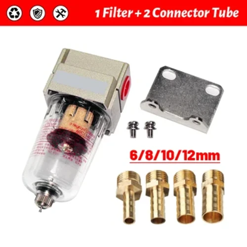 I-Universal Engine Oil Catch Tank Reservoir Ingakwazi Ukuhlunga Ukushintshwa Kwesihlukanisi Segesi nge-2 Connector Tube 6mm/8mm/10mm/12mm
