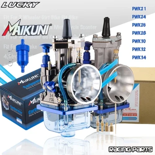 Carburador de motocicleta pwk 21 24 26 28 30 32 34mm, para scooters com motor mikuni maikuni 2t 4t atv com power jet dirt bike modificado
