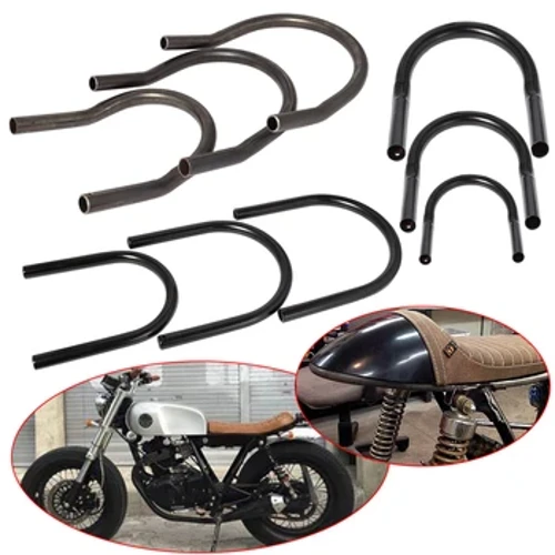I-Motorcycle Flat Upswept Tracker End Rear Seat Loop Cafe Racer Modified Frame Hoop ye-Universal Yamaha BMW Honda CB LED Light