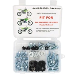 Fit Kawasaki KX 100 125 250 500 KD KDX 80 KE100 125 KDX175 KL600 KLX250 300 Gövde Plastik Çerçeve Çamurluk Gövdesi Motor Cıvata Seti