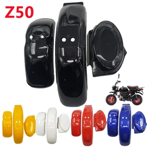 ʻEleʻele kaʻa kaʻa kaʻa kaʻa kino kino kino Fender mau kiaʻi lepo no Honda Z50 Z50A Z50J Z50R Mini Trail Monkey Bike Accessories