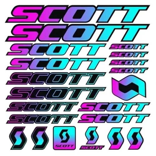 Ua kūpono ke kaʻa kaʻa no Scott Bmx Road Racing Frame Mtb Bmx Road Racing Sticker Vinyl Hollow Graphic Body Decal Graphic Set