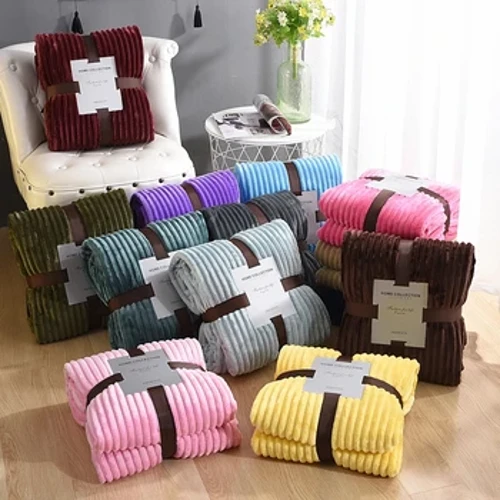 Vinterflanellfiltar för sängar Solid korallfleece fuskpäls Täckeöverdrag Sofföverdrag Överkast Mjuka Fluffiga Rutiga filtar