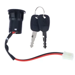 1 Set 2 Wires Ignition Switch na may 2 Keys On-Off Lock para sa Electrical Scooter Motorcycle ATV Quad Bike
