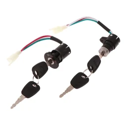 1 Set Universal Motor E-bike Ignition Switch Kunci dengan Kawat untuk Sepeda Motor Skuter Listrik Aksesoris