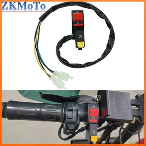 1pc Elettrico Start Stop On Off Pulsante Uccidi Interruttore di Avviamento Moto Dirt ATV Quad Bike On-Off Interruttore a levetta Push-Button