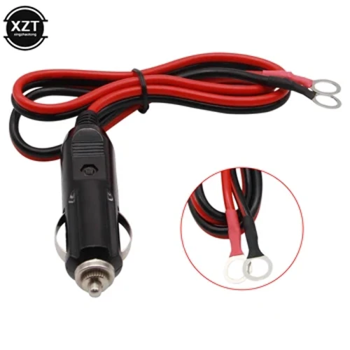 Adaptér do autozapalovače 12V 15A Zásuvka do auta Nabíječka do auta s 60CM napájecím kabelem pro elektrický pohárek vzduchové pumpy do auta