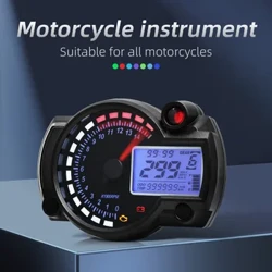 Universal Digital Motorsykkel Speedometer 7 Farger Auto LCD Digital Kilometerteller Dirt Pit Bike Gauge Moto Dashboard Meter