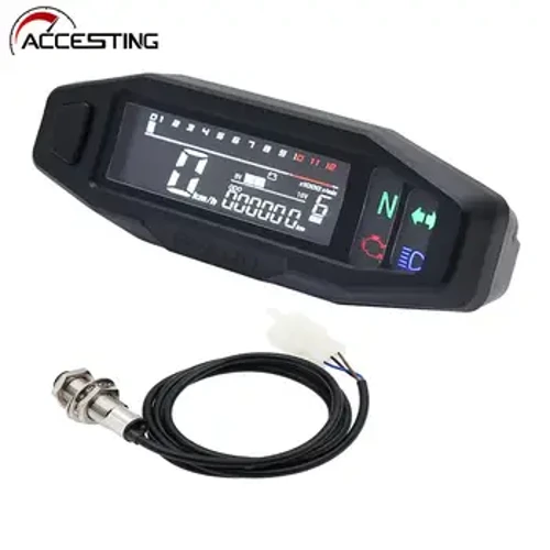 Neisten Motorrad Speedometer Ueleg Gauge Tachometer Universal Digital Meter Instrument Cluster Turn Signal Liicht Indikator