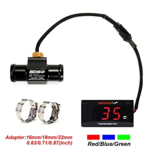Beic modur KOSO Mesurydd Tymheredd Dŵr Mesurydd Mini Thermomedr Moto Cyffredinol ar gyfer XMAX300 CB400 MT 07 09 Rasio Sgwteri Synhwyrydd