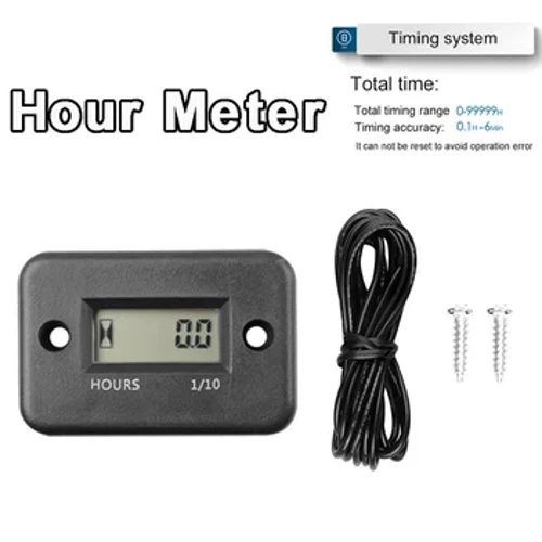 Waasserdicht Induktiv Digital Hour Meter Jauge LCD Display Tachometer fir Vëlo Motorrad ATV Snowmobile Boot Ski Dreck Gasmotor