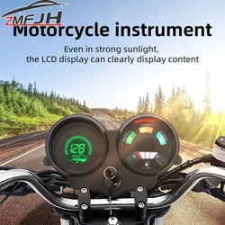 7 màu Backlight Light Tốc độ kỹ thuật số Danh mục dầu Máy đo ODO Dashboard cho CG125 năm 2000 đến 2008 Quạt 125 Titan 125 2013