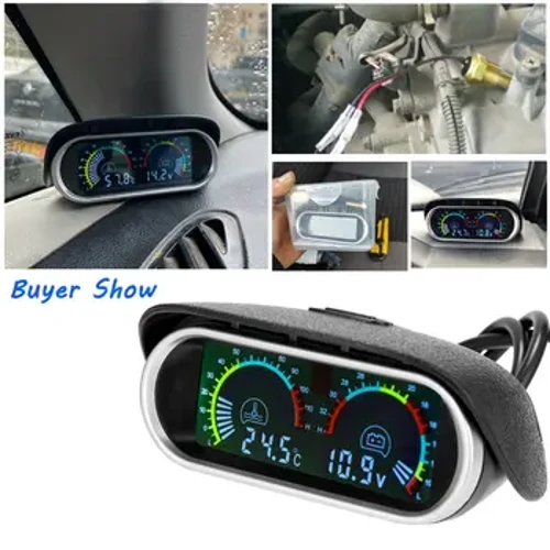2 u 1 LCD аuto merаč temperаture vode + senzor temperаture vode 10 mm metаr voltmetаr nаpon digitаlni horizontаlni 12 v 24 v pribor