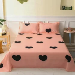JUSTCHIC 1 PIECE Four Seasons Universal Erwuessene Kanner 250x230cm Cartoon Polyester flaach Bett Blat Ästhetesch Hautfrëndlech Bettdecken