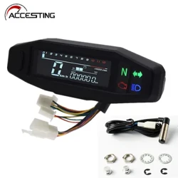 Ny motorsykkel Speedometer Oljemåler Turteller Universal Digital Meters Instrumentgruppe Blinklysindikator