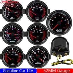 Universal Benzinauto 2" 52MM Tachometer/Waassertemperatur/Uelegtemp Meter/Boost Meter PSI Bar/Uelegdruckmeter Voltmeter 12V