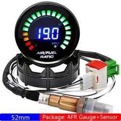 52mm Air Fuel Ratio Gauge Digitale AFR Display Smalband O2 Zuurstofsensor 0258006028 Gerookte autometer voor benzineauto 12V