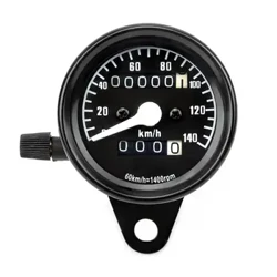 12V Universal รถจักรยานยนต์วัดระยะทาง Speedometer TACHOMETER รถจักรยานยนต์ Refit เครื่องดนตรีวินเทจสกู๊ตเตอร์มอเตอร์ Retro สีดำเมตร