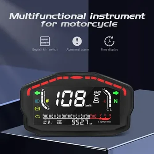 Universal RPM รถจักรยานยนต์เมตร GPS Speedometer เครื่องวัดระยะทางดิจิตอลไฟฟ้าฉีดเครื่องมือคาร์บูเรเตอร์ Multi-Function TRIP