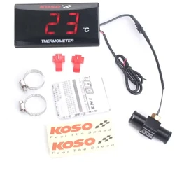 Universal Motorcykel Termometer Instrumenter Vand Temp Temperatur Digital Display Måler Måler Sensor Adapter Til KOSO