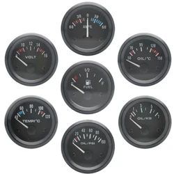 2 "52 MM Temperatura wody/temperatura oleju/ciśnienie oleju psi/ciśnienie oleju kg/wolt/amperomierz/poziom paliwa (bez pływaka) wskaźnik samochodowy