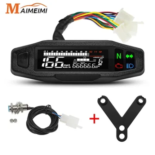 Moto Bảng Điều Khiển Kỹ Thuật Số Xe Máy Đo Tốc Độ Cho Nga KR200 Đồng Hồ Đo Tốc Độ Odo-Mét Tacho Đo Phụ Kiện Xe Máy 8-16V