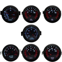 Sensorli 2" 52 mm tutun linzalari Kuchaytiruvchi o'lchagichli bar psi/Vakuum/suv harorati/yog' harorati/yog' bosimi/voltmetr/takometr RPM