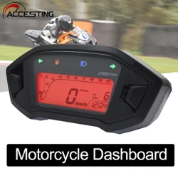 Motorcycle Dashboard 10000 RPM Toerenteller Verstelbare Dash Elektronische Digitale Snelheidsmeter Kilometerteller Instrumentenpaneel