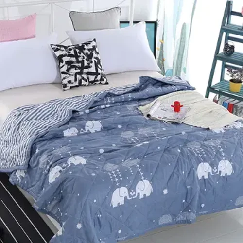 2022 Musim Panas Katun Selimut Tipis AC Penghibur Lembut Bernapas Tidur Siang Kantor Selimut Berlapis Bed Covers dan Seprai