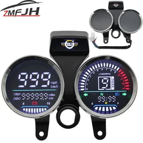 Un tahometru de viteză pentru motocicletă pentru Suzuki GN 125 Ansamblu contor digital Vitezometru Indicator kilometraj Instrument indicator de viteză
