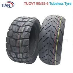TUOVT 90/70-6 Ban Anti-Selip 90/55-6 Non-Slip Off/Kota-Jalan Tubeless Ban dengan Katup untuk Skuter Listrik Aksesoris Motor