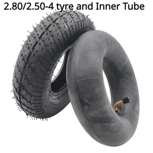 Tire 2.80/2.50-4 huila a me Inner Tube kūpono i ke kinoea / uila scooter ATV Elderly Mobility Scooter