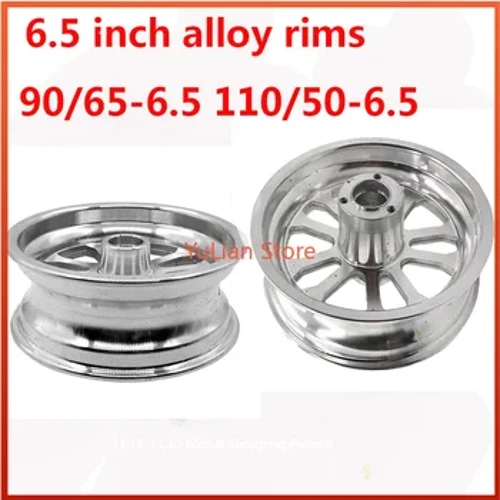 6.5 inch alloy wheels are suitable for electric scooters with improved vacuum 90/65-6.5, 110/50-6.5 tires