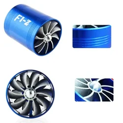 Auto Air Intake Turbine Refit Turbo Gas Fuel Oil Saver Fan Turbo Supercharger Turbine Fit for Air Intake Hose Diameter 65-74mm