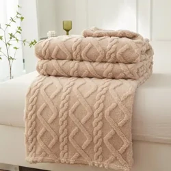 Mới Chăn Mùa Đông Nhà Ấm Sherpa Mềm Ghế Sofa Ném Sơ Sinh Bọc Trẻ Em Drap Giường Du Lịch Dệt Trang Dày Chăn Ấm Áp