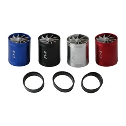 F1-Z รถ Air Intake Double Turbine Refit Turbo น้ำมันเชื้อเพลิง Saver พัดลม Turbo Supercharger ชุดสำหรับท่อ Auto REPLACEMENT Part