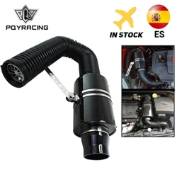 PQY - Admisie Aer Cu Ventilator Universal Racing Fibră de Carbon Kit Inductie Alimentare Rece Kit Admisie Aer Cutie Filtru Aer / SAU FĂRĂ VENTILATOR