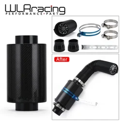 3 "Universal Auto Kalt Loft Intake System Mat Fan Racing Carbon Fiber Kale Feed Induktioun Loftintake Filter Kit Filter Box