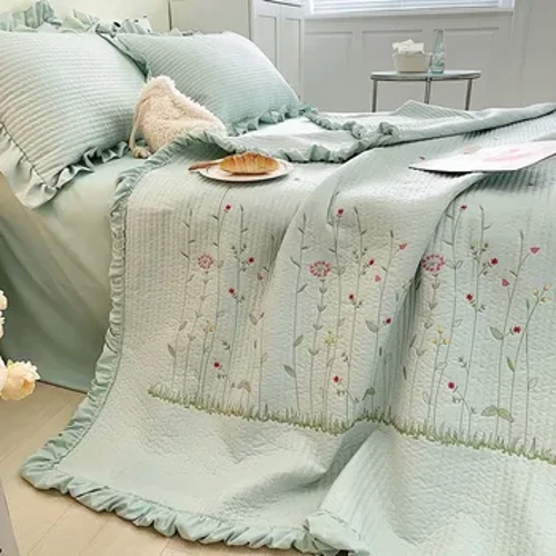 Summer Kotteng Quilts Stitch Dënn Klimaanlag Tréischterin Soft Atem Sofaen Decken Gesteppt Bettdecken a Bettdecken 이불