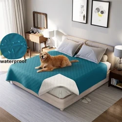 Colcha à prova d'água lavável para animais de estimação, cachorro, gato, crianças, almofada de urina, capa de colchão acolchoado, antiderrapante, capa de colchão para casa