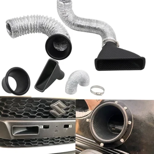 1 Chiếc Đa Năng Ô Tô Xe Trước Nhập Học Không Khí Turbo Khe Hút Không Khí Ống Bộ ABS Tua Bin Cửa Hút Gió Bộ Ống Phễu Khí sợi Carbon Nhìn