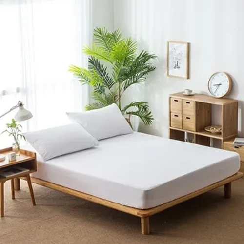 Lençol de cama 100% à prova d'água, tecido macio, colcha, protetor de colchão, antiácaros, capa de cama para colchão