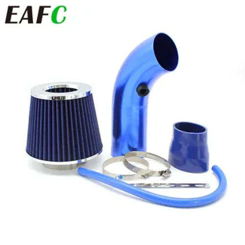 EAFC Automotive Modifikatioun Loftintake Aluminium Pipe Kit 76MM Intake Pipe Filter fir Windgeschwindegkeet Universalfilter ze erhéijen