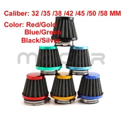 Universāls 35 mm/38 mm/42 mm/45 mm/50 mm/58 mm sēņu galvas motocikla karburatora gaisa filtra tīrītājs ieplūdes caurules modificēts motorollera kvadracikls