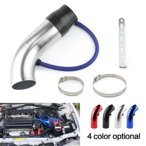 Univerzalni aluminijasti 3'' 75 mm avtomobilski sistem za dovod hladnega zraka Turbo Indukcijska cevna cev srebrne črne rdeče barve