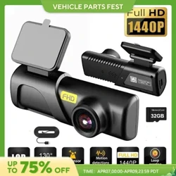 Czsky 2k 1440P HD WiFi Dash Cam Autorako DVR Kamera Bideo Grabagailua Auto Gaueko Ikuspegia WDR Ahots Kontrola Haririk gabeko 24 orduko Aparkaleku modua